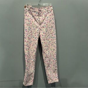 crown & ivy Pink Floral Skinny Jeans